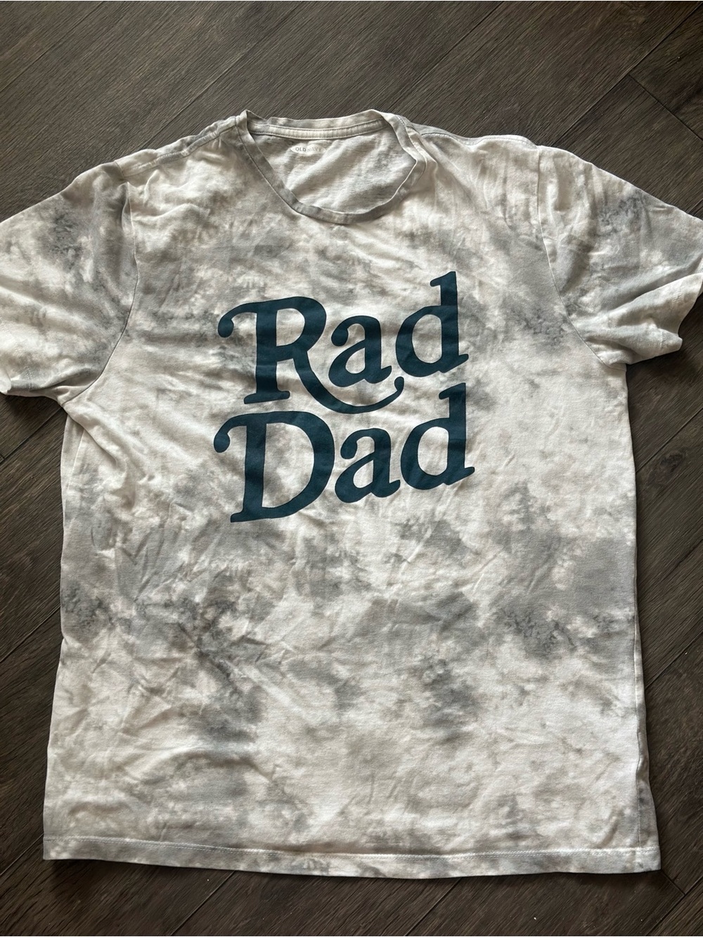 Old Navy White and Blue 'Rad Dad' Graphic Tee